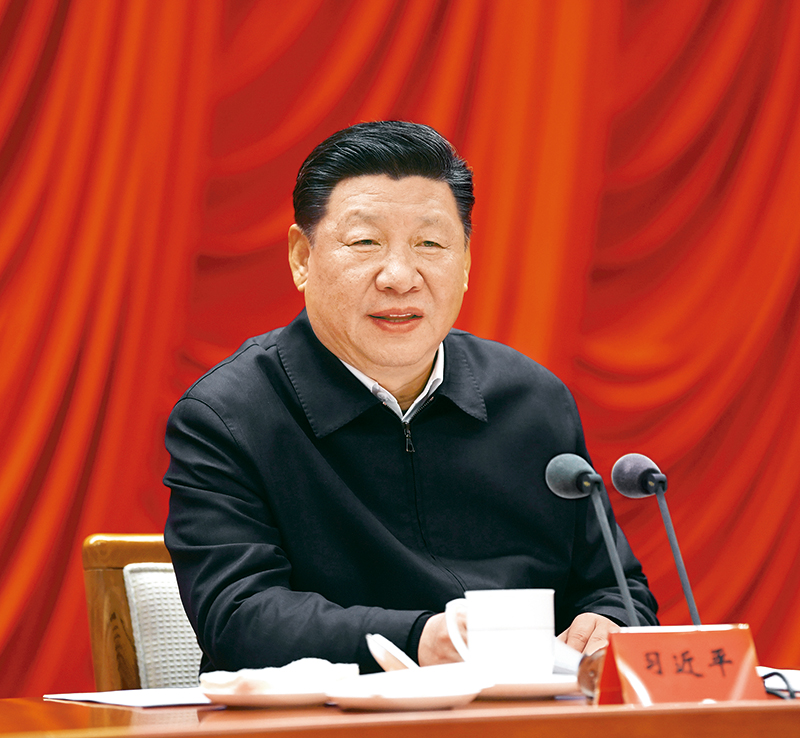 　　2019年1月21日，省部級主要領(lǐng)導(dǎo)干部堅持底線思維著力防范化解重大風(fēng)險專題研討班在中央黨校開班。中共中央總書記、國家主席、中央軍委主席習(xí)近平在開班式上發(fā)表重要講話。 新華社記者 饒愛民/攝